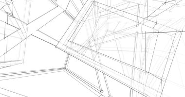 soyut mimari duvar kağıdı tasarımı, dijital konsept arkaplan