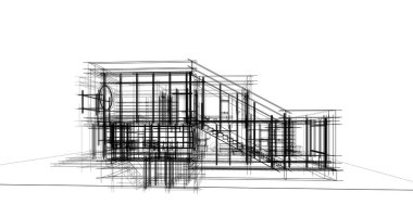 soyut mimari duvar kağıdı tasarımı, dijital konsept arkaplan