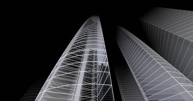 soyut mimari duvar kağıdı tasarımı, dijital konsept arkaplan