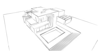 soyut mimari duvar kağıdı tasarımı, dijital konsept arkaplan