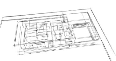 soyut mimari duvar kağıdı tasarımı, dijital konsept arkaplan