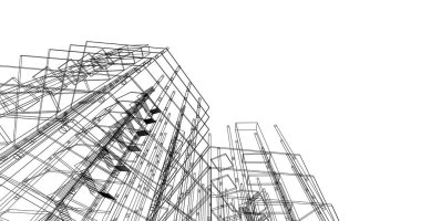 soyut mimari duvar kağıdı tasarımı, dijital konsept arkaplan