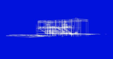 soyut mimari duvar kağıdı tasarımı, dijital konsept arkaplan