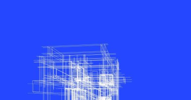 Mimari sanat konseptinde soyut çizgiler, minimum geometrik şekiller. 