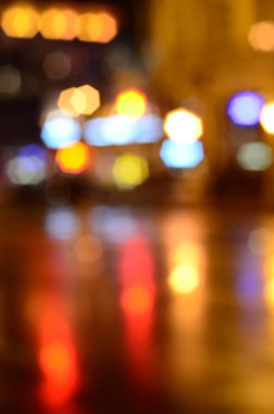 Bulanık soyut ışıklar gece şehrin arka planı