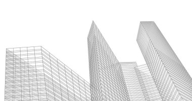 soyut mimari duvar kağıdı tasarımı, dijital konsept arkaplan