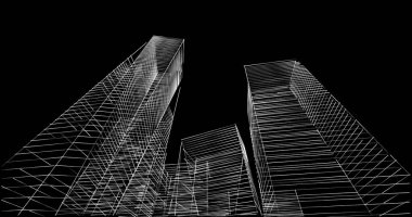 soyut mimari duvar kağıdı tasarımı, dijital konsept arkaplan