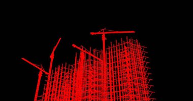 soyut mimari duvar kağıdı tasarımı, dijital konsept arkaplan