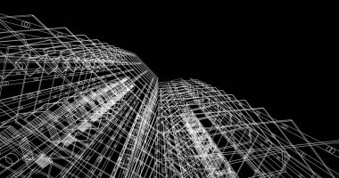 soyut mimari duvar kağıdı tasarımı, dijital konsept arkaplan