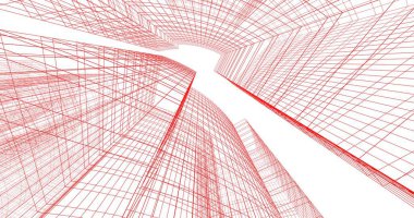 soyut mimari duvar kağıdı tasarımı, dijital konsept arkaplan