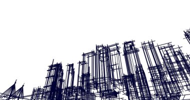 minimal geometrik şekiller, mimari çizgiler