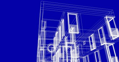 soyut mimari duvar kağıdı tasarımı, dijital konsept arkaplan