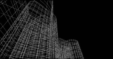 soyut mimari duvar kağıdı tasarımı, dijital konsept arkaplan