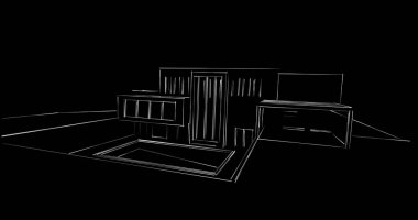 soyut mimari duvar kağıdı tasarımı, dijital konsept arkaplan