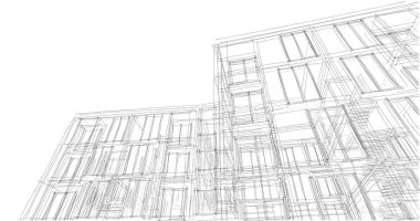 soyut mimari duvar kağıdı tasarımı, dijital konsept arkaplan