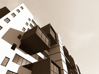 soyut mimari duvar kağıdı tasarımı, dijital konsept arkaplan