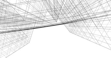 soyut mimari duvar kağıdı tasarımı, dijital konsept arkaplan