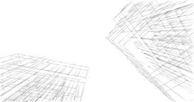 soyut mimari duvar kağıdı tasarımı, dijital konsept arkaplan