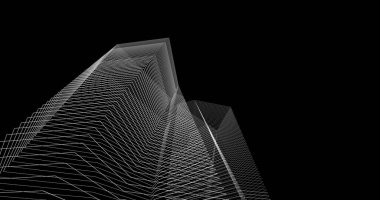 soyut mimari duvar kağıdı tasarımı, dijital konsept arkaplan