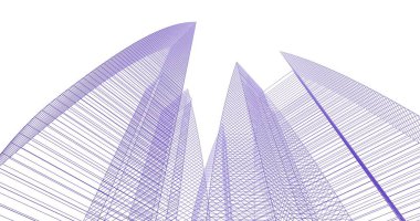 soyut mimari duvar kağıdı tasarımı, dijital konsept arkaplan