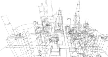 soyut mimari duvar kağıdı tasarımı, dijital konsept arkaplan