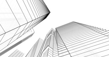 soyut mimari duvar kağıdı tasarımı, dijital konsept arkaplan