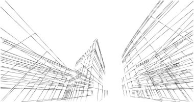 soyut mimari duvar kağıdı tasarımı, dijital konsept arkaplan