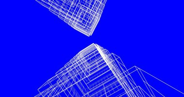 soyut mimari duvar kağıdı tasarımı, dijital konsept arkaplan