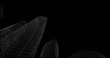 soyut mimari duvar kağıdı tasarımı, dijital konsept arkaplan