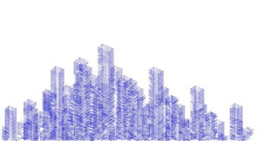 soyut mimari duvar kağıdı tasarımı, dijital konsept arkaplan