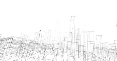 soyut mimari duvar kağıdı tasarımı, dijital konsept arkaplan