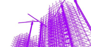 soyut mimari duvar kağıdı tasarımı, dijital konsept arkaplan