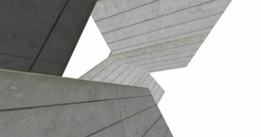 Arkaplanda mimari bina 3d illüstrasyon