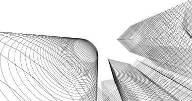 soyut mimari duvar kağıdı tasarımı, dijital konsept arkaplan