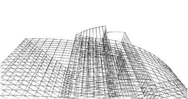 soyut mimari duvar kağıdı tasarımı, dijital konsept arkaplan