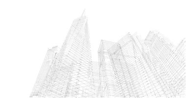 soyut mimari duvar kağıdı tasarımı, dijital konsept arkaplan