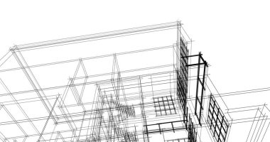 soyut mimari duvar kağıdı tasarımı, dijital konsept arkaplan