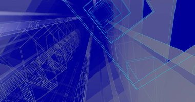 soyut mimari duvar kağıdı tasarımı, dijital konsept arkaplan