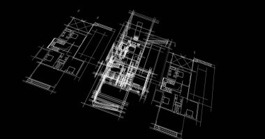 soyut mimari duvar kağıdı tasarımı, dijital konsept arkaplan