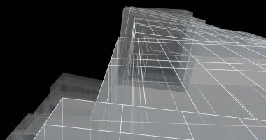 soyut mimari duvar kağıdı tasarımı, dijital konsept arkaplan