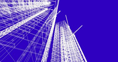 soyut mimari duvar kağıdı tasarımı, dijital konsept arkaplan