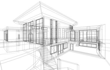 soyut mimari duvar kağıdı tasarımı, dijital konsept arkaplan