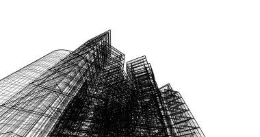 soyut mimari duvar kağıdı tasarımı, dijital konsept arkaplan