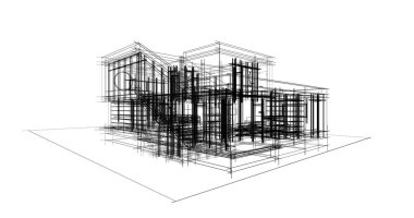 soyut mimari duvar kağıdı tasarımı, dijital konsept arkaplan