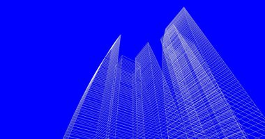 soyut mimari duvar kağıdı tasarımı, dijital konsept arkaplan