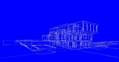 soyut mimari duvar kağıdı tasarımı, dijital konsept arkaplan