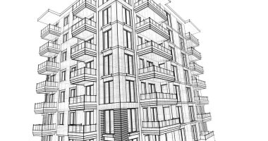 soyut mimari duvar kağıdı tasarımı, dijital konsept arkaplan