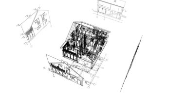 soyut mimari duvar kağıdı tasarımı, dijital konsept arkaplan