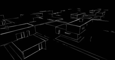 soyut mimari duvar kağıdı tasarımı, dijital konsept arkaplan