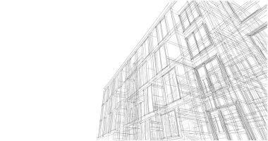 soyut mimari duvar kağıdı tasarımı, dijital konsept arkaplan